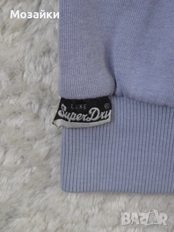 Дамско худи Superdry Orange Label Luxe Лавандула | MSRP €95 | Размер XL, снимка 4 - Суичъри - 53595810