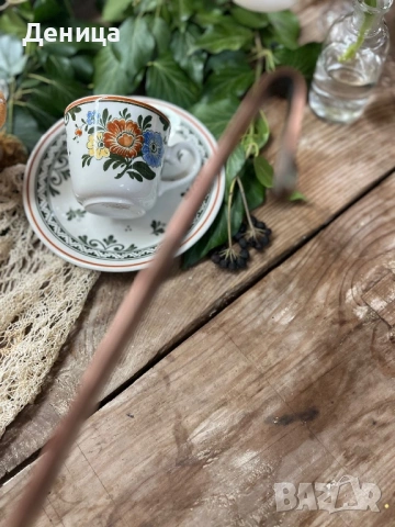 Голям бакърен съд  Според мен за наливане на вода( черпак) Масивен с дълга и извита дръжка , снимка 7 - Други - 53436486