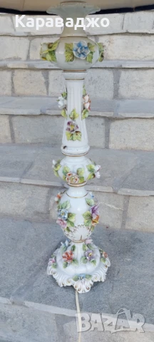 Голяма Порцеланова Лампа, снимка 4 - Настолни лампи - 50751951