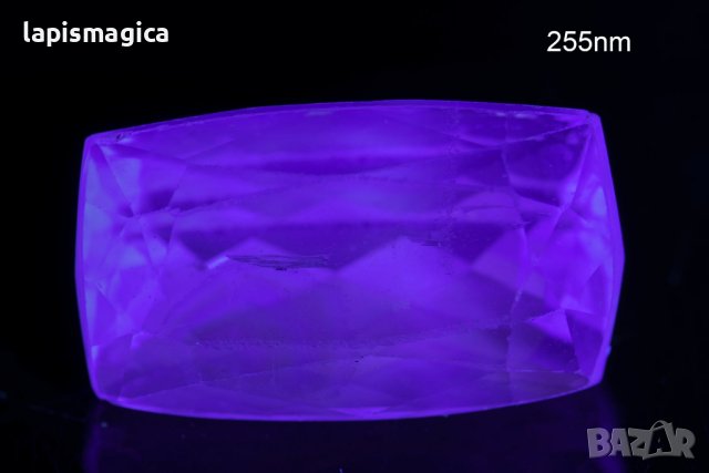 Голям Розов кунцит сподумен 11.32ct флуоресцентен октагон шлифовка, снимка 2 - Други - 43024436