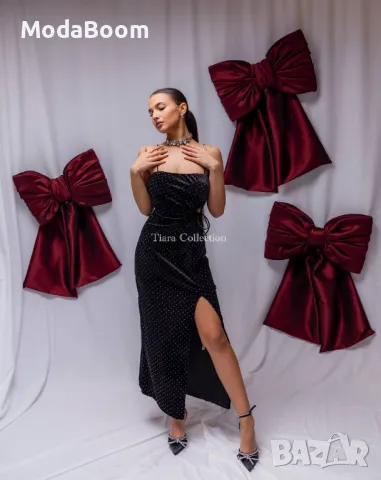 Дълга черна дамска рокля , снимка 4 - Рокли - 48267676