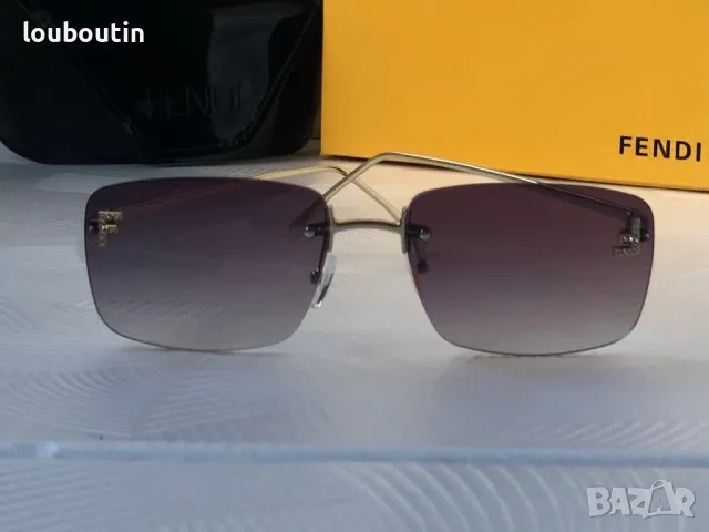 Fendi Дамски слънчеви очила правоъгълни 3 цвята с камъни, снимка 9 - Слънчеви и диоптрични очила - 48002391