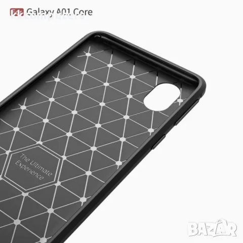 Samsung Galaxy A01 Core Удароустойчив Carbon Fiber Калъф и Протектор, снимка 6 - Калъфи, кейсове - 48625484