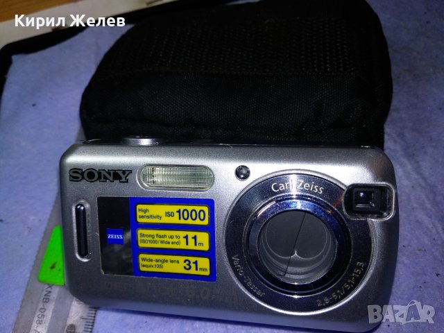 SONY Syber-shot MPEGMOVIE VX DSC-S600 с ОБЕКТИВ Оптика CARL ZEISS Стар ЦИФРОВ ФОТОАПАРАТ СОНИ 40762, снимка 1 - Фотоапарати - 43501154