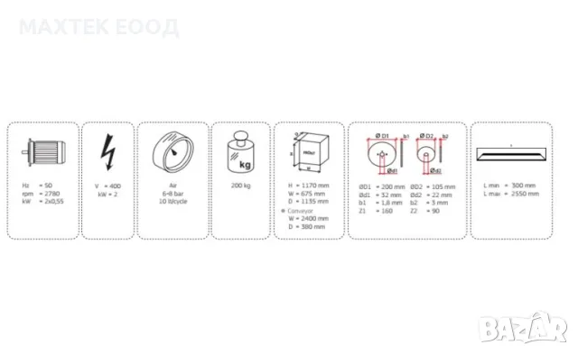 Машина за рязане на стъклодържатели Ozgenc OMRM 105 PRO, снимка 4 - Други инструменти - 50397153