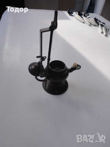 Старинна бронзова маслена лампа , снимка 7 - Антикварни и старинни предмети - 43956325