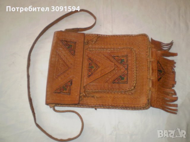 Ретро  дамска кожена чанта естествена кожа, снимка 1 - Чанти - 33543792