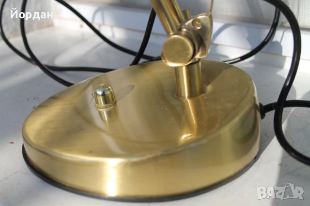 Немска настолна месингова лампа, снимка 4 - Настолни лампи - 43240608