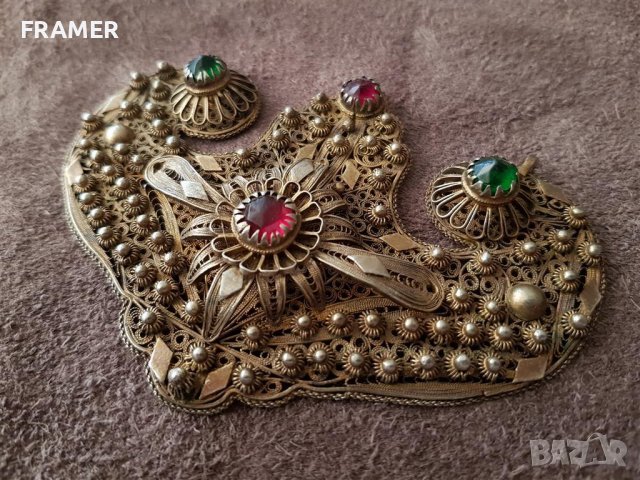 Възрожденски Сребърен КЮСТЕК МЕДАЛЬОН ФИЛИГРАН пафти, снимка 1