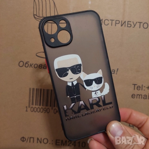 Karl Lagerfeld Кейс/ гръб/ калъф за телефон iPhone 13/14 plus , снимка 5 - Калъфи, кейсове - 52879454