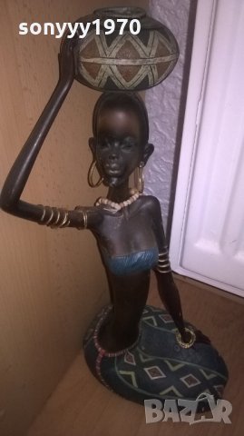 поръчана-афро дама-дървена фигура-внос франция, снимка 6 - Колекции - 26333678