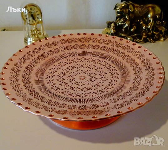 Медна фруктиера 2 кг.,меден поднос за торта. 