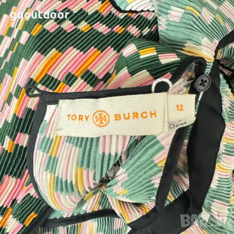 Tory Burch плисирана рокля с волани (US12), снимка 8 - Рокли - 48021509