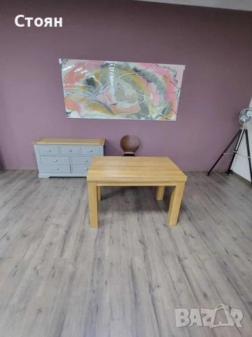 Малка дървена трапезна маса от 100 % дъб