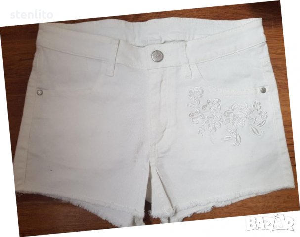 Къси дънки H&M размер 152, снимка 2 - Детски къси панталони - 37619075