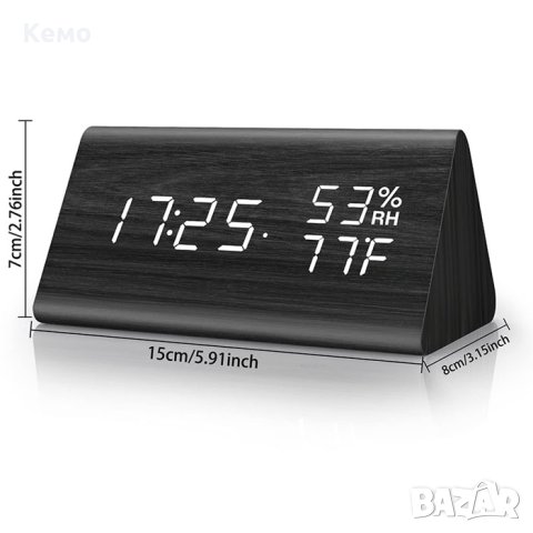 Настолен дървен лед часовник, снимка 6 - Други - 23810658