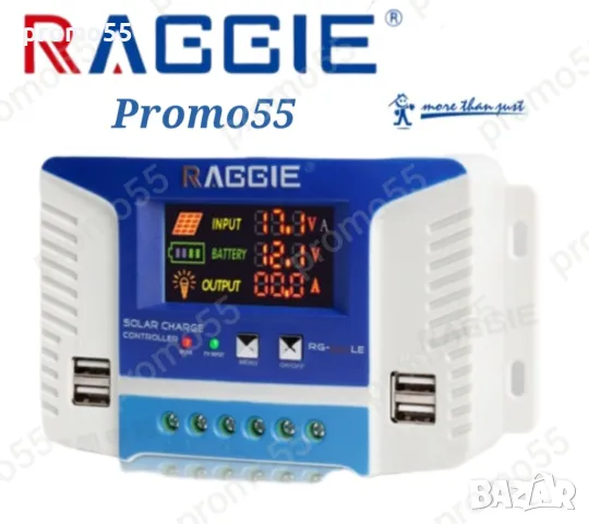 Соларен Контролер 12V/24V PWM 3 USB-2Бр. 20А/30А/60А за Соларен Панел, снимка 13 - Друга електроника - 48848416