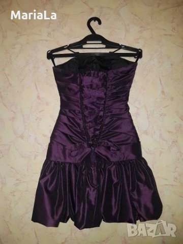 Бална рокля в лилаво + чанта и цвете за коса, снимка 4 - Рокли - 27804222