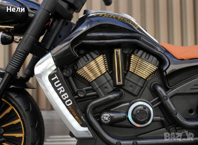 Акумулаторен MOTOR ТУРБО 12V батерия,MP3 плейър, с меки гуми с Кожена седалка, снимка 12 - Детски велосипеди, триколки и коли - 43684087