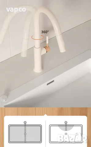 Смесител за кухненска мивка серия Scandinavian W134, снимка 4 - Смесители - 49439381