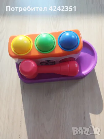Игра с чук и 3 разноцветни топки, снимка 4 - Други - 49697325