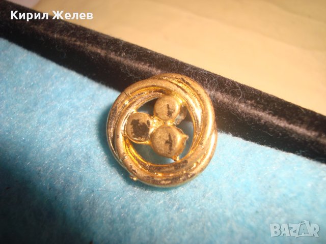 ПОЗЛАТЕНА СТАРА БРОНЗОВА АРТ АПЛИКАЦИЯ УКРАШЕНИЕ БИЖУ с ФАСЕТ - ЦИРКОН КАМЪНИ 77105, снимка 3 - Антикварни и старинни предмети - 35646342