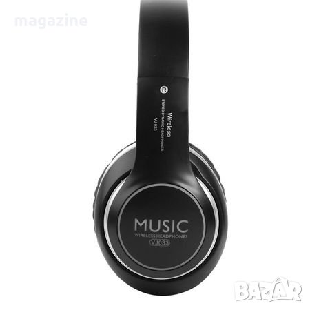 Мултифункционални Bluetooth слушалки VJ033, FM, MP3, микрофон, Micro SD, LED светлини, Черни , снимка 5 - Bluetooth слушалки - 28155046