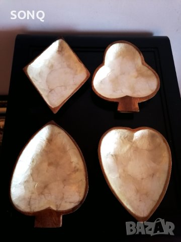 Прекрасни Дървени Фруктиерки Със Седеф-Цветовете На Картите, снимка 2 - Антикварни и старинни предмети - 40730888