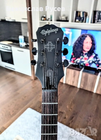 Epiphone Goth Les Paul Studio, 2012, Korea, снимка 5 - Китари - 52477347