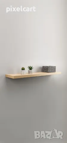 0266 Рафт за стена 120x24 цвят дъб, снимка 1