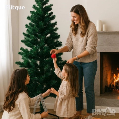 Коледна елха с естествен вид и лесен монтаж - 180см, снимка 3 - Други стоки за дома - 52449110