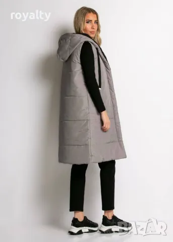 Дълъг двулицев дамски елек със силиконова вата Различни цветове , снимка 8 - Елеци - 49269385