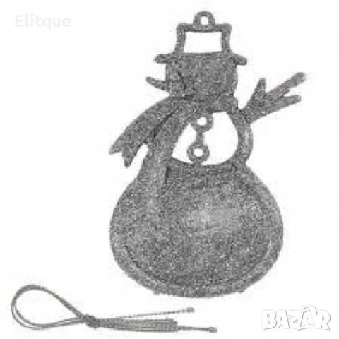 Коледна украса за елха - Блестящ орнамент във формата на снежен човек, снимка 4 - Други стоки за дома - 52805397