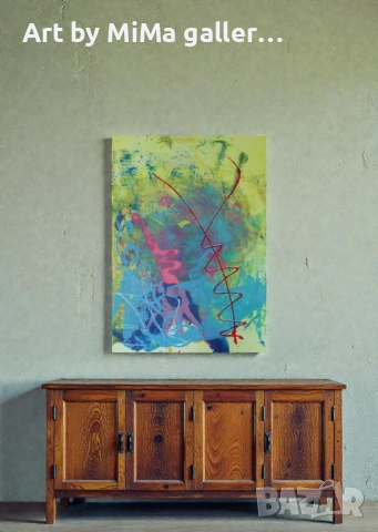 Абстракция 70х50 см., голяма картина, abstract painting,съвременно изкуство