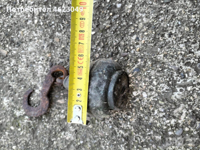 Стар топуз за османски кантар, снимка 3 - Антикварни и старинни предмети - 53042687