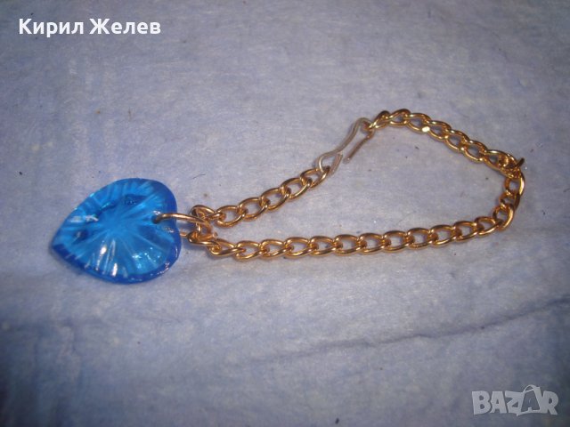 СЪРЧИЦЕ СИНЬО от СИНТЕТИКА с ПОЗЛАТЕНО СИНДЖИРЧЕ АРТ ВИСУЛКА ГРИВНИЧКА 8069