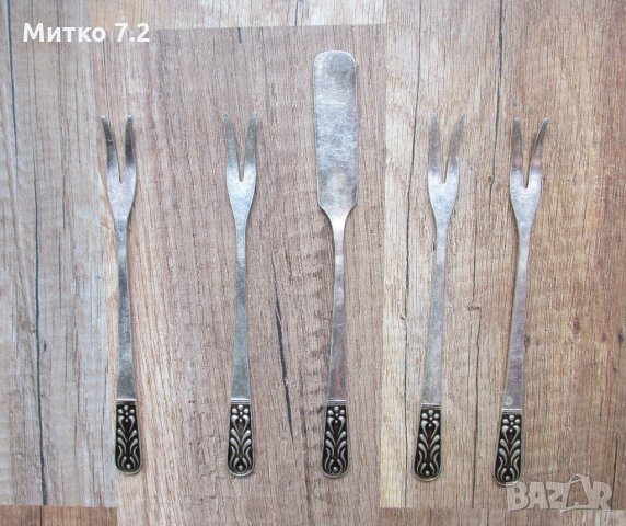 Стари Сребърни прибори за десерт, снимка 4 - Други ценни предмети - 32219509