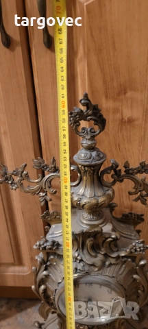 Много голям бронзов старинен часовник, снимка 7 - Антикварни и старинни предмети - 52676110