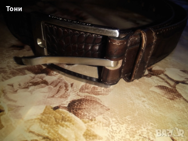 RENE LEZARD Оригинал Нов Кожен Мъжки Колан 115см.