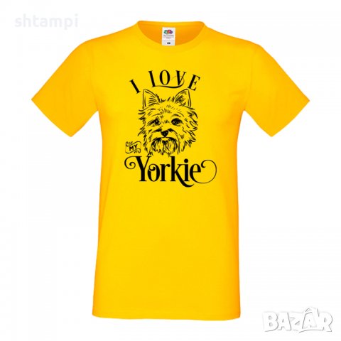 Мъжка тениска I Love My Yorkie Dog,Куче, животно,подарък,изненада, снимка 8 - Тениски - 36935819