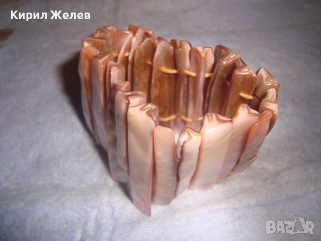 КРАСИВА СЕДЕФЕНА ЛЯТНА ГРИВНА ХЕНД МЕЙД БИЖУ КРАЛСКИ СЕДЕФ 6829, снимка 3 - Гривни - 37093637