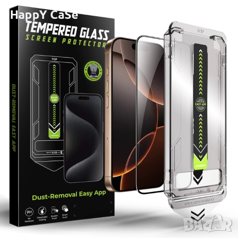 Apple iPhone 17 / Pro / Max / Air / TITAN GLASS Easy App Стъклен протектор с лесно поставяне