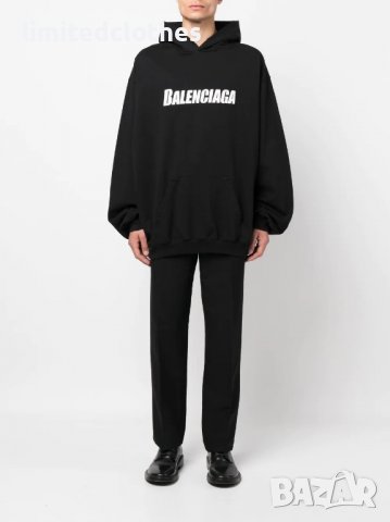 BALENCIAGA Ripped Caps Logo Oversized Мъжко / Дамско Горнище тип Суичър size S (L/XL), снимка 3 - Суичъри - 40043689