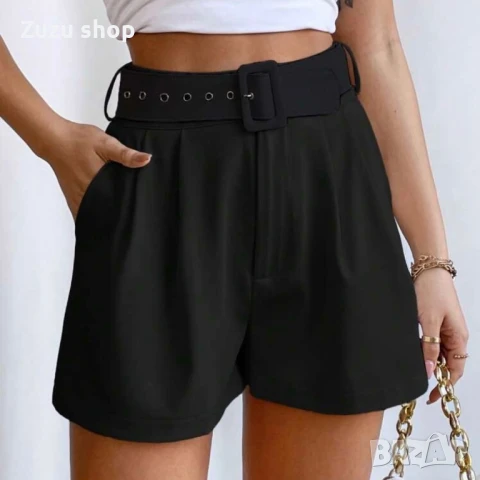 Къс бял панталон с колан, снимка 7 - Къси панталони и бермуди - 50428769