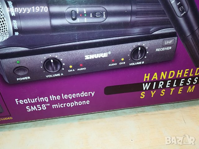 SHURE-2 БЕЗЖИЧНИ МИКРОФОНА 2809221911, снимка 5 - Микрофони - 38150594