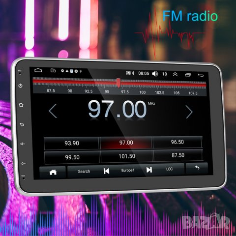 Мултимедия, за кола, 10" дисплей, въртящ екран, автомобил, единичен дин, Android, навигация, 2+64GB, снимка 11 - Аксесоари и консумативи - 39196614