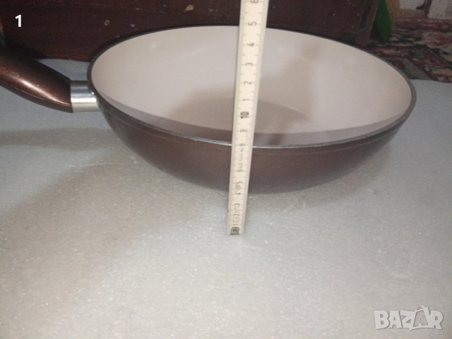 Алуминиев емайлиран тиган , снимка 6 - Съдове за готвене - 52443565