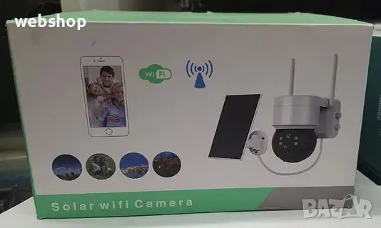 Соларна камера за наблюдение, WiFi, външна, PTZ, 8MP, IP65, ICSEE, снимка 2 - IP камери - 50308311