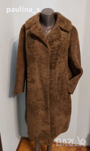 Палто от естествена кожа с косъм - бизонски бокс с косъм, снимка 1 - Палта, манта - 26455921