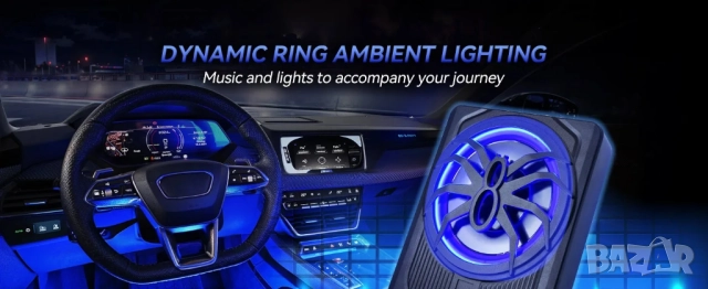 Компактен 10” автомобилен 800W(peak) активен субуфер със синя амбиентна подсветка , снимка 9 - Аксесоари и консумативи - 52822465